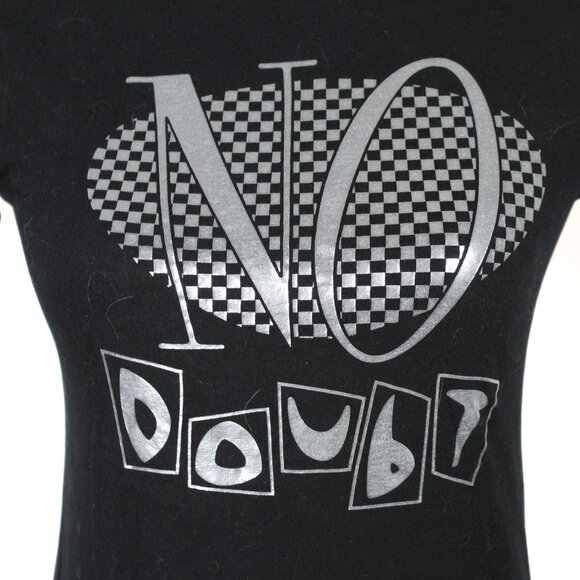 Vintage 1990s/2000s No Doubt Band T-Shirt – Original Metallic Logo, Juniors Fit - Picture 5 of 6
